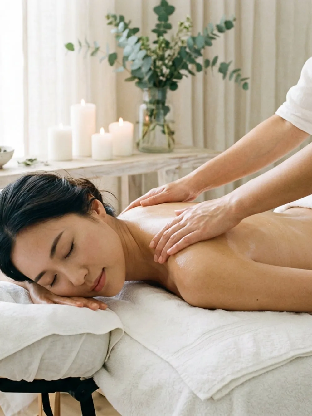 Table Massage session at LJY Reflexology in Hermitage, Tennessee